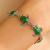 Браслет с зелеными черепахами и кристаллами CJL92319