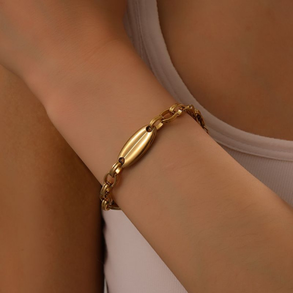 Браслет-цепочка с крупными овальными звеньями CJR62591