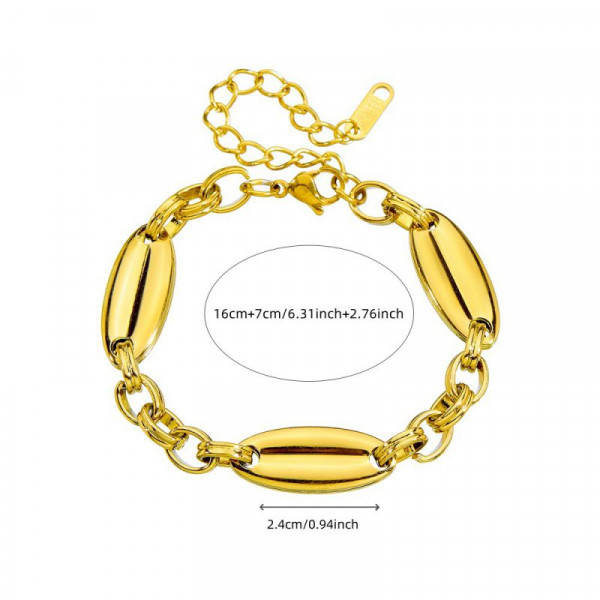 Браслет-цепочка с крупными овальными звеньями CJR62591