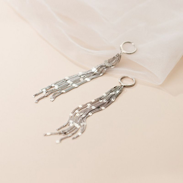 Экстра-длинные вечерние серьги-нити 1DNS11106CJJ