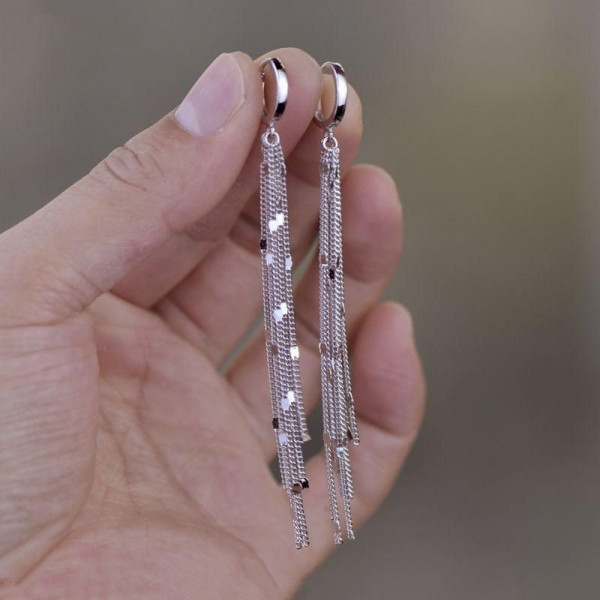 Экстра-длинные вечерние серьги-нити 1DNS11106CJJ