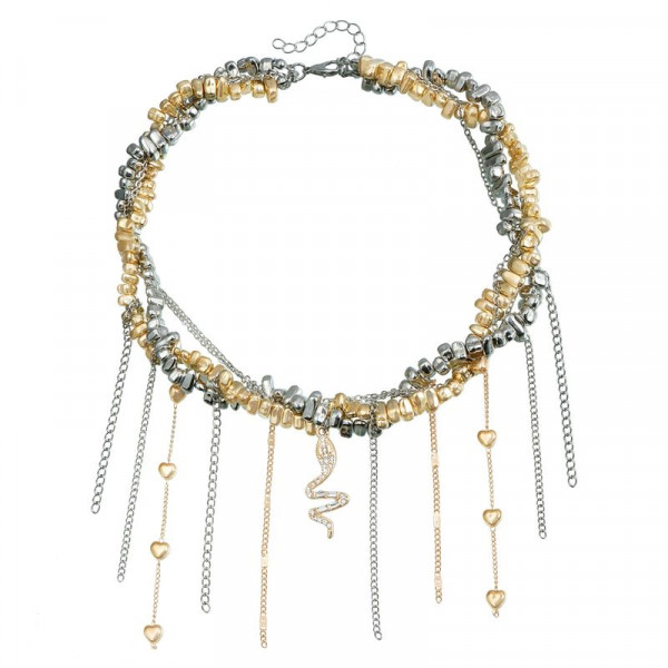 Бусы ювелирный сплав змейка 1J11857CJJ