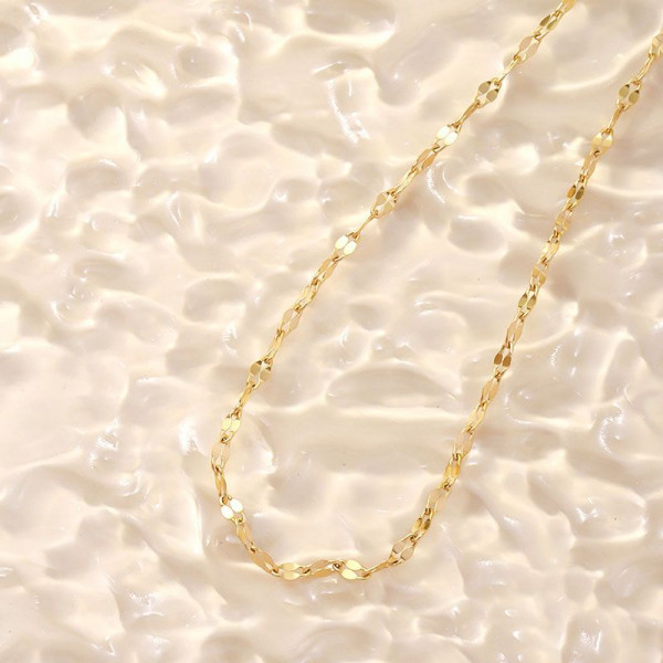 Золотистая цепочка классического плетения CJL32399