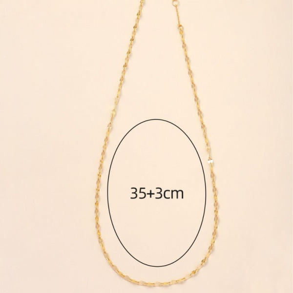 Золотистая цепочка классического плетения CJL32399