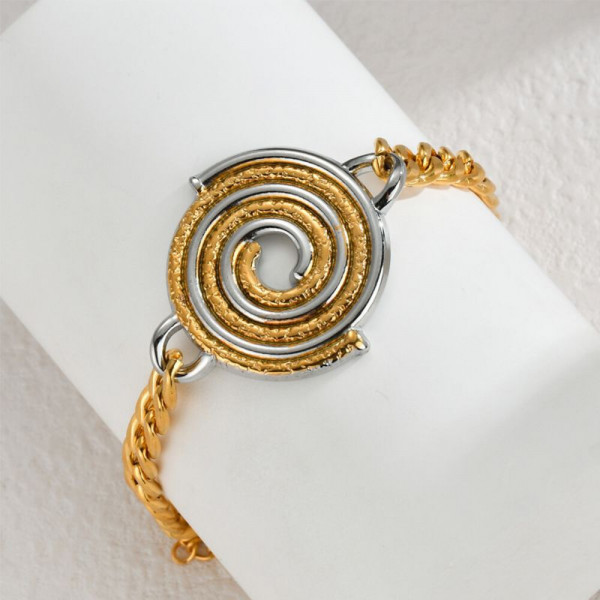 Браслет якорного плетения с центральной спиралью CJH59692