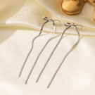 Длинные серебристые серьги-ленты CJH15809