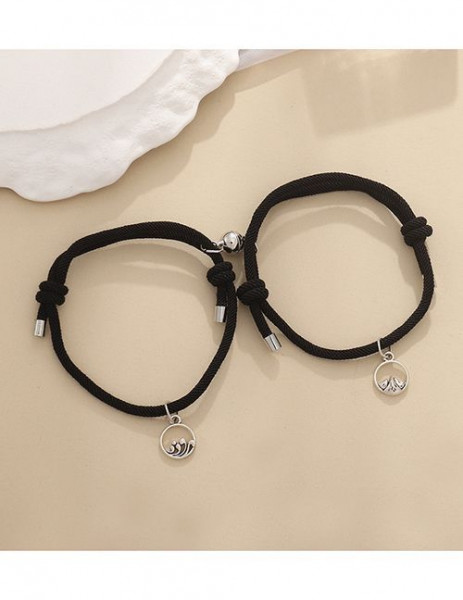 Парные браслеты морская верность на красном шнурке T18115