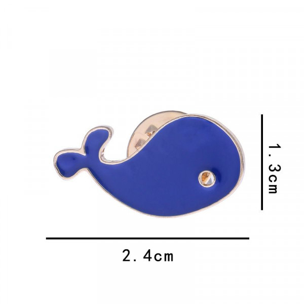 Значок синий кит J11575MSK