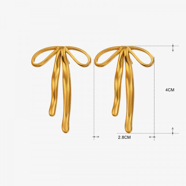 Серьги-пусеты Банты контурные CJN25436