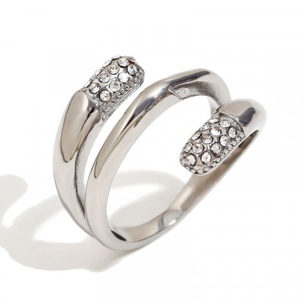 Кольцо со змеей, инкрустированной стразами CJL35021