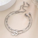 Браслет многослойный с символом «Ом» в серебристом цвете CJL17222