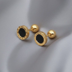 Серьги-пусеты Римский диск Gold 1J11955CJJ