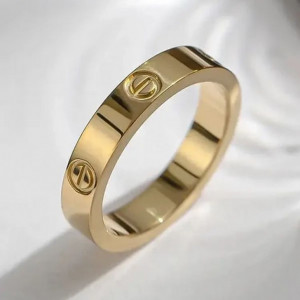 Кольцо стальное с напылением золотом болты J10194CJJ