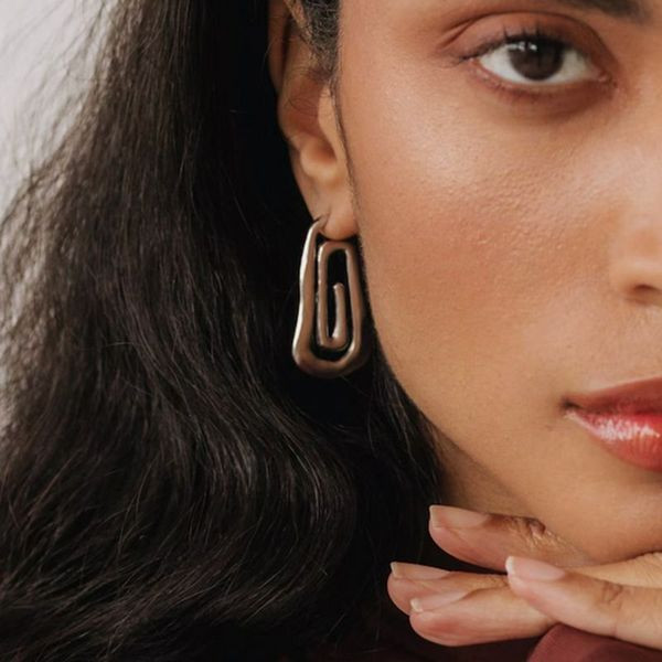 Серьги-кольца вытянутые «Скрепки» CJL41061