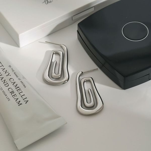 Серьги-кольца вытянутые «Скрепки» CJL41061