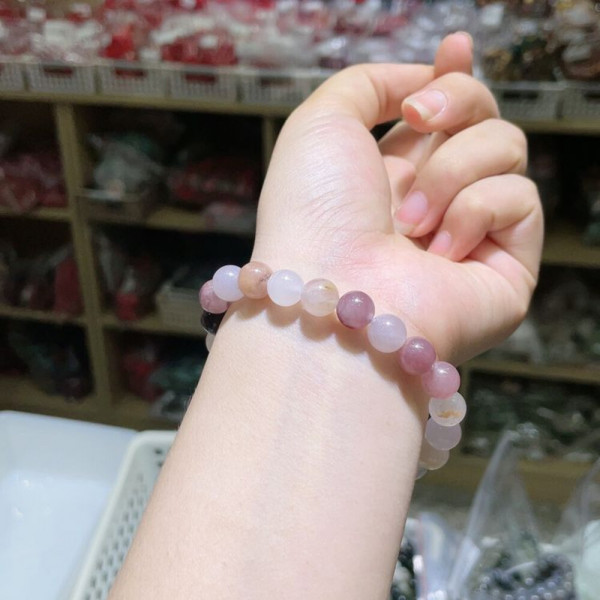 Браслет из крупных матовых бусин J11064CJJ