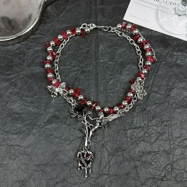 Многослойный сотуар с крестом и яркими бусинами CJL19583