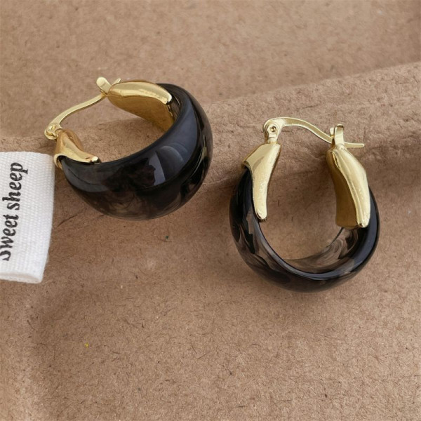 Серьги-конго с акриловыми вставками CJM16107