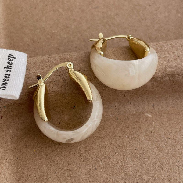 Серьги-конго с акриловыми вставками CJM16107