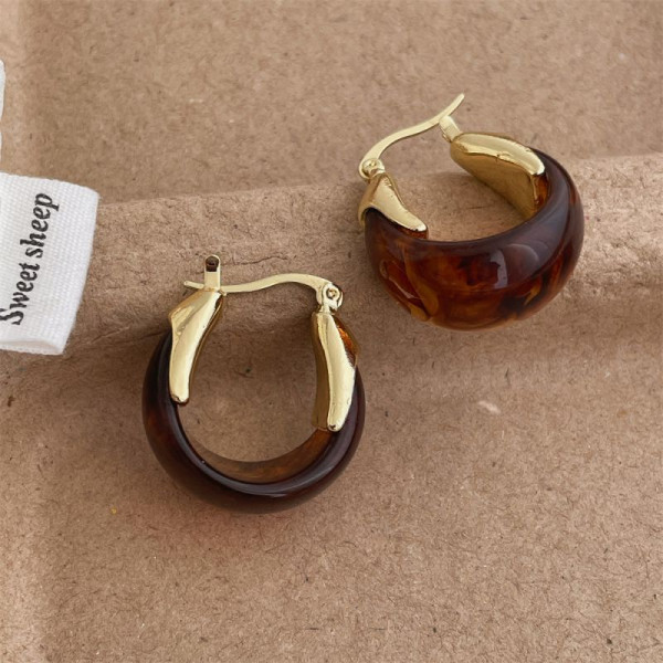 Серьги-конго с акриловыми вставками CJM16107