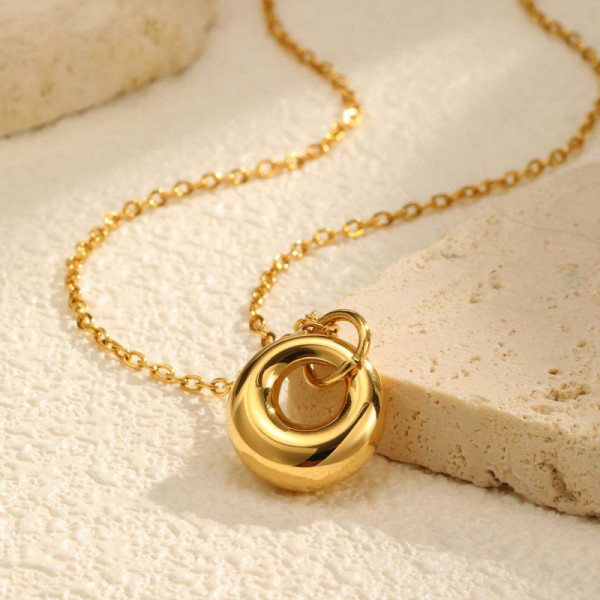 Золотистая цепочка с кольцом CJM23142