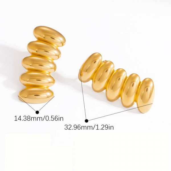 Серьги-пусеты Цветы с центральным кристаллом CJL24142