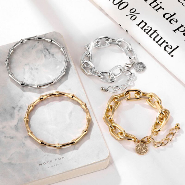 Комплект браслетов-цепочек и жестких каркасов CJJ11251