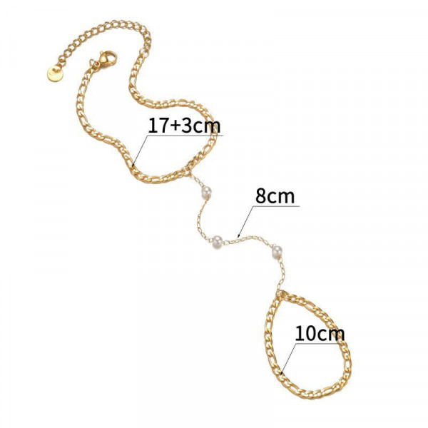 Браслет слейв сияющая геометрия в золотистом цвете CJG18280