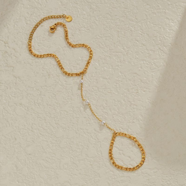 Браслет слейв сияющая геометрия в золотистом цвете CJG18280