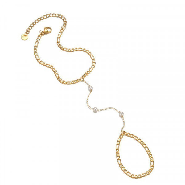 Браслет слейв сияющая геометрия в золотистом цвете CJG18280