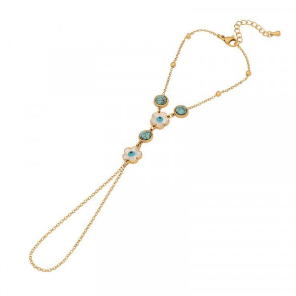 Слейв-браслет сияющий кристалл на тонкой цепочке CJE95328