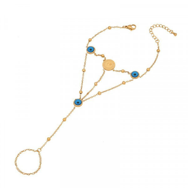 Слейв-браслет сияющий кристалл на тонкой цепочке CJE95328