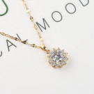 Стальная цепочка с кулоном в виде сияющего цветка CJC67592