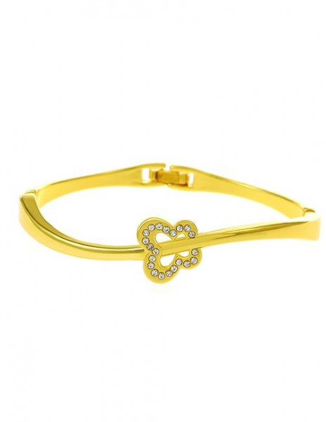 Браслет жесткий с декоративным элементом в виде бабочки Z60287