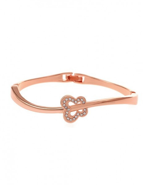 Браслет жесткий с декоративным элементом в виде бабочки Z60287