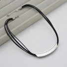 Многорядный кожаный шнурок с металлической планкой M95977