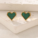 Серьги-пусеты Сердца полосатые CJM70339