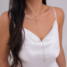 Двойная золотистая цепочка в стиле минимализм CJL22983