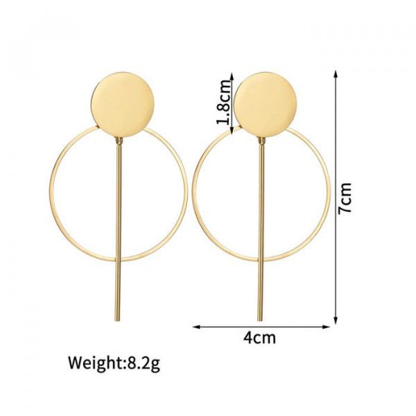 Геометричные серьги «Кольцо и линия» J11577MSK