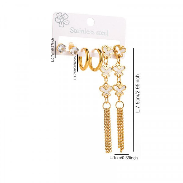 Стальной комплект бижутерии CJL32264