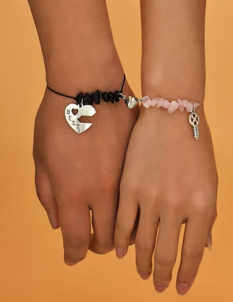 Парные браслеты зов природы с каменной крошкой R37204