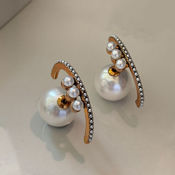 Серьги-джекеты с крупным жемчугом CJQ38694