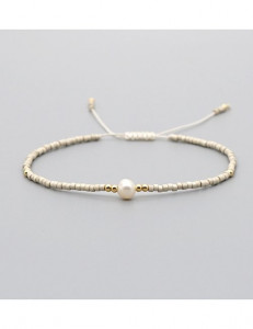 Браслет нить с одной жемчужиной Z14598