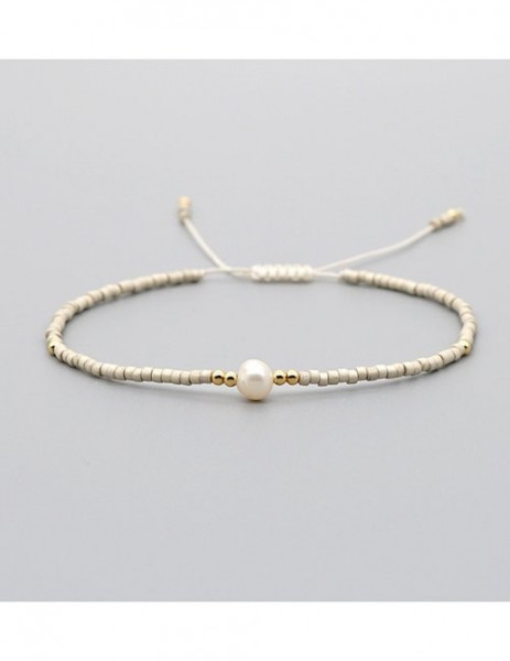 Браслет нить с одной жемчужиной Z14598