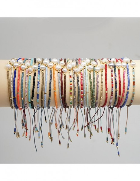 Браслет нить с одной жемчужиной Z14598