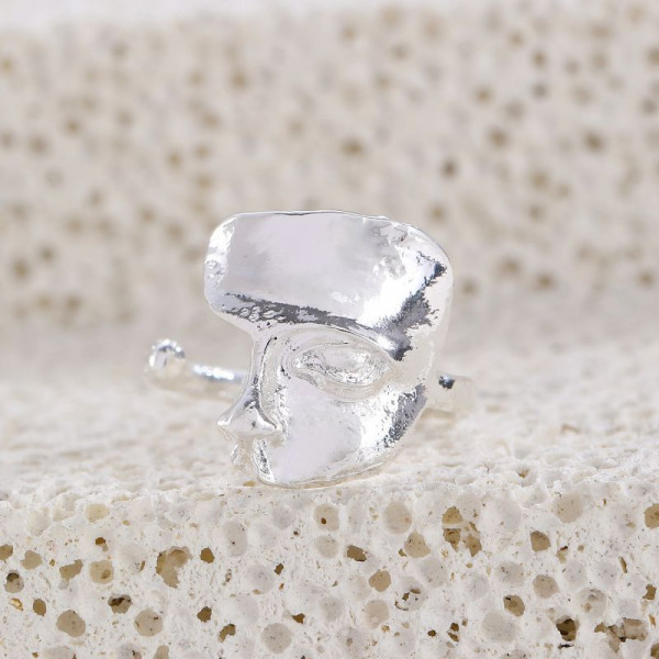 Кольцо с абстрактным лицом в стиле ар-нуво CJL92461