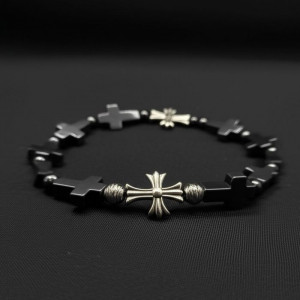 Браслет стальной с черными крестами J10768CJJ