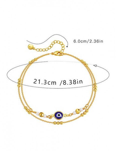 Браслет с талисманом-глазом и кристаллом Z29604