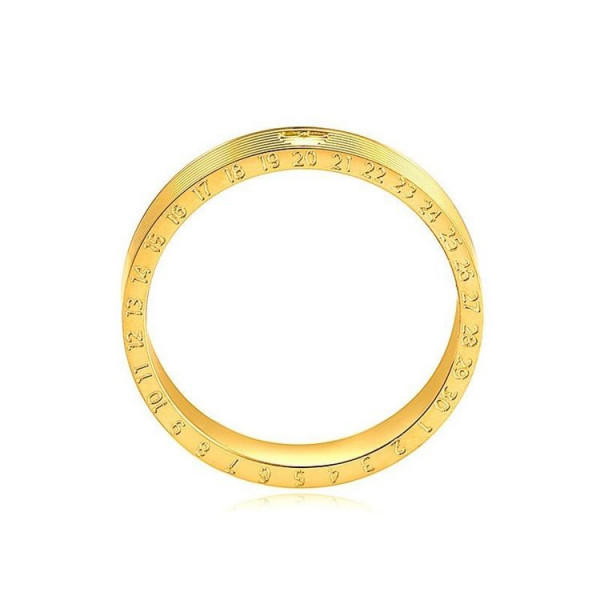 Кольцо медицинская сталь с напылением золотом J11158CJJ