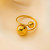 Кольцо титановая сталь напыление золотом 1J12351CJJ